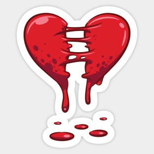 Dripping Broken Healing Heart Valentines Day Sticker